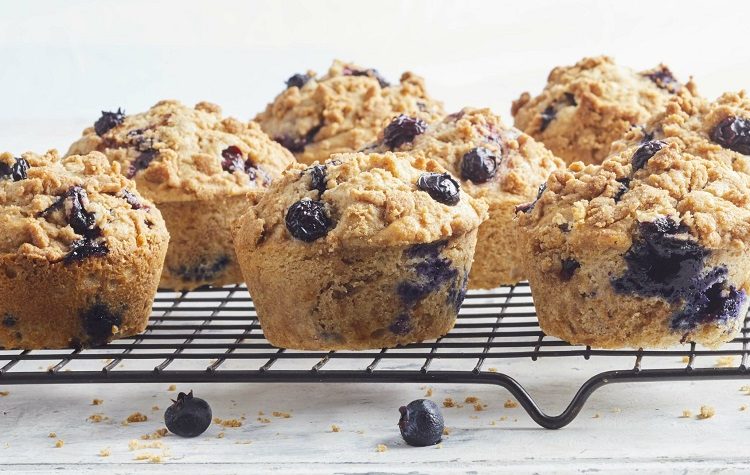 Muffins de Bolo de Cafe com Manteiga de Amendoa