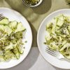 Salada de Abobrinha com Molho de Abacate