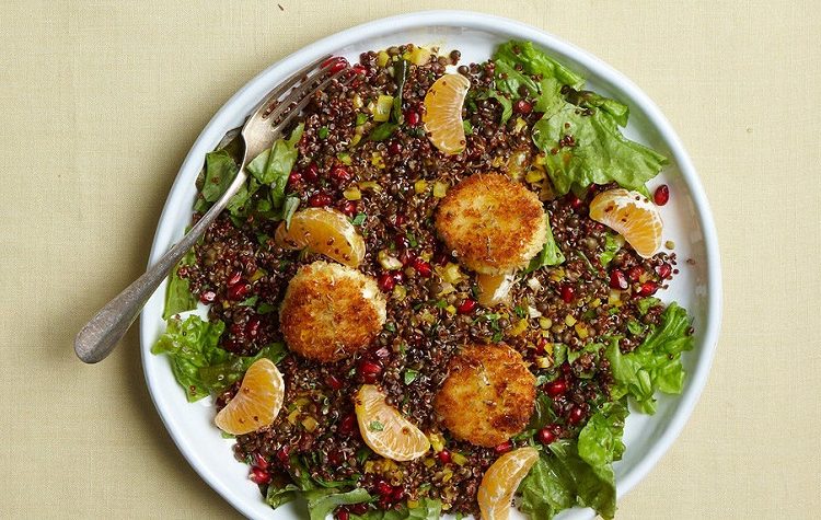 Quinoa Vermelha e Lentilhas com Queijo