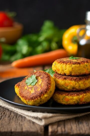 Bolinho de Lentilha com Cenoura e Cominho
