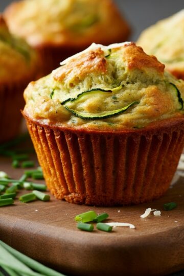 Muffin de Abobrinha com Parmesão e Cebolinha