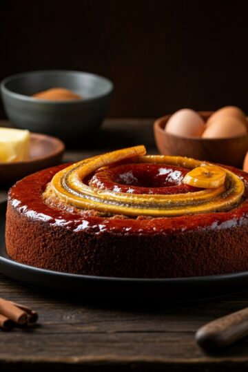 Bolo de Banana Caramelizada
