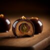 Bombom de Uva com Chocolate 70% e Pasta de Castanha