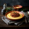 Polenta Cremosa com Molho de Carne Moída
