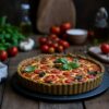 Quiche de Tomate Cereja com Manjericão e Massa de Grão-de-Bico