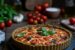 Quiche de Tomate Cereja com Manjericão e Massa de Grão-de-Bico